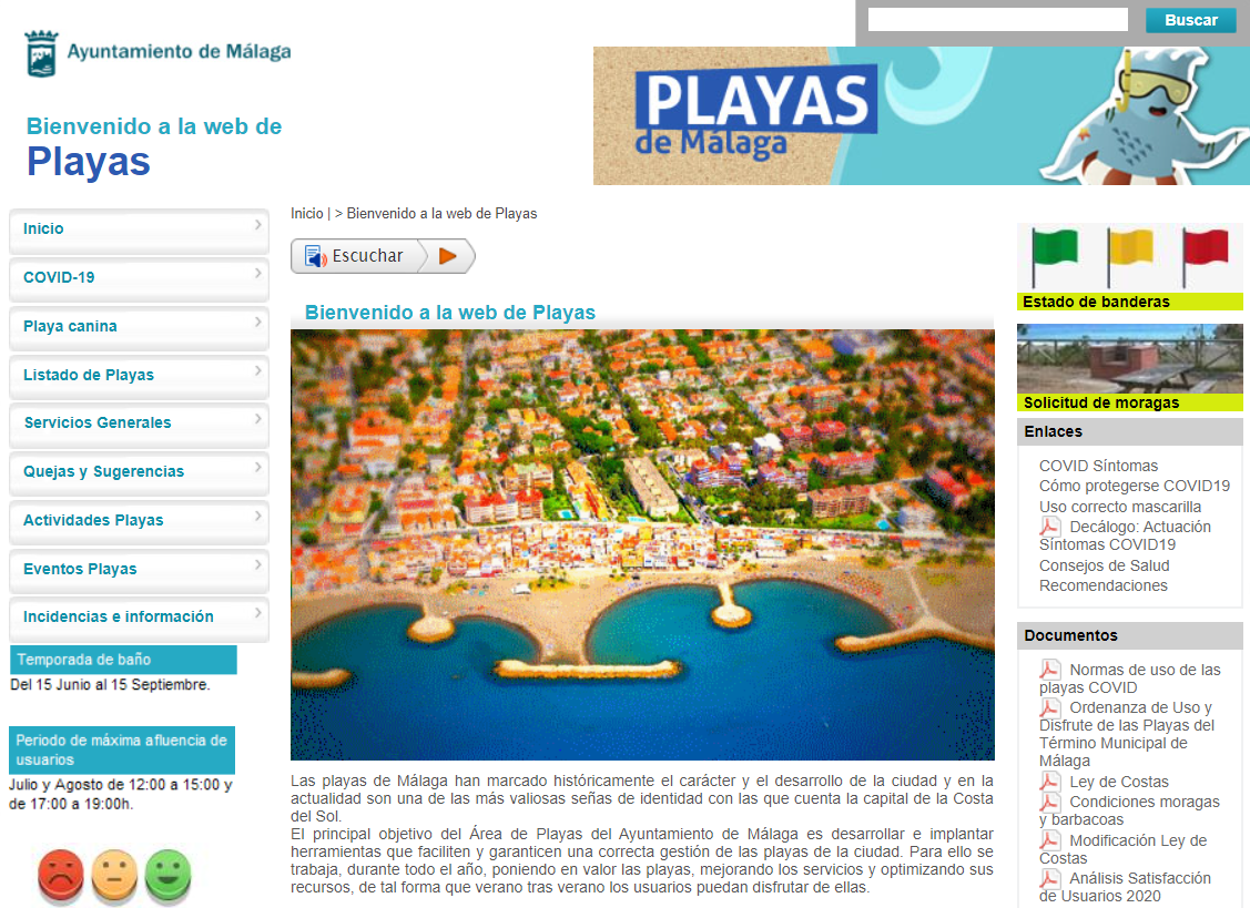 INFORMACIÓN DEL ÁREA DE PLAYAS