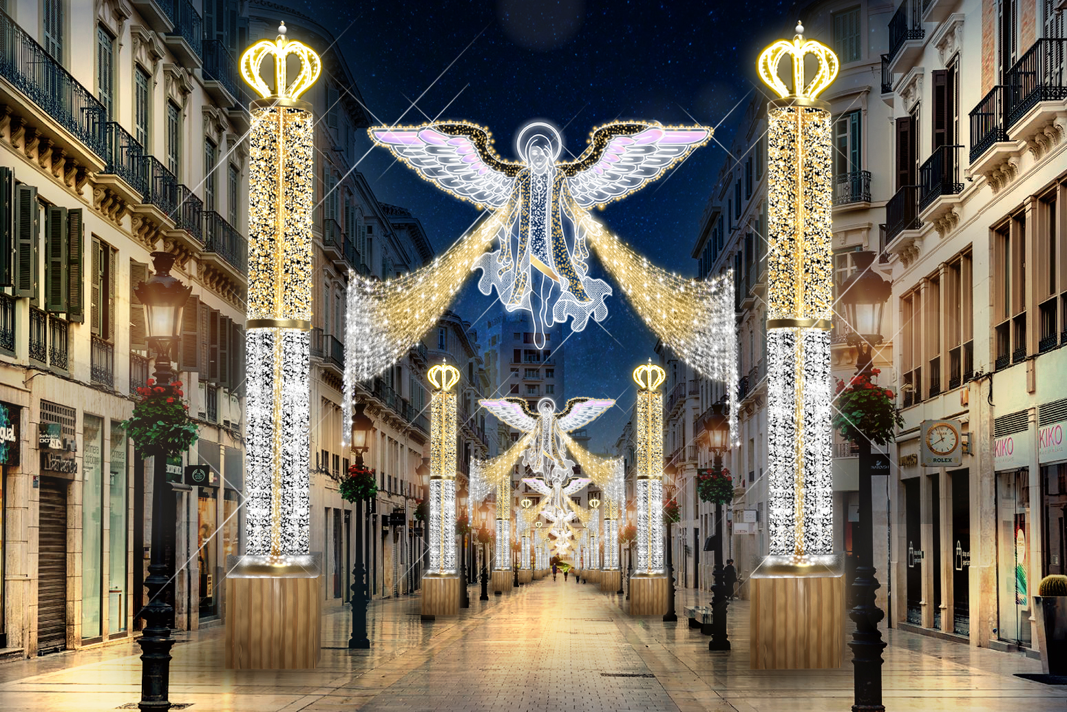 UN CONJUNTO DE 16 ‘ÁNGELES CELESTIALES’, HARÁ BRILLAR LA CALLE LARIOS ESTA NAVIDAD, CON UN ...