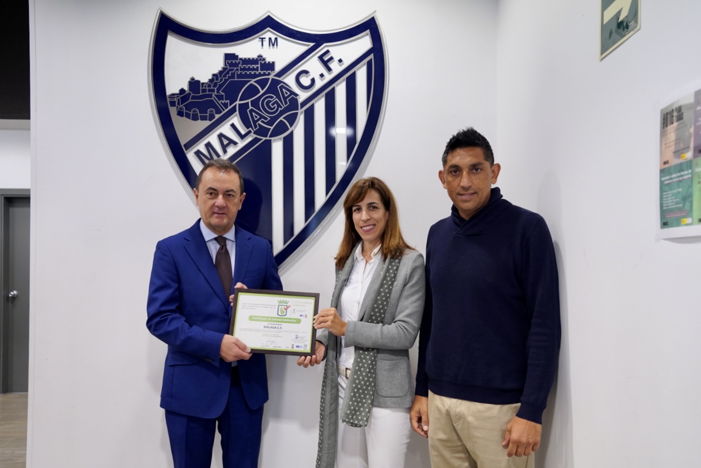 EL AYUNTAMIENTO RENUEVA EL CERTIFICADO DE CALIDAD AMBIENTAL AL MÁLAGA CLUB DE FÚTBOL