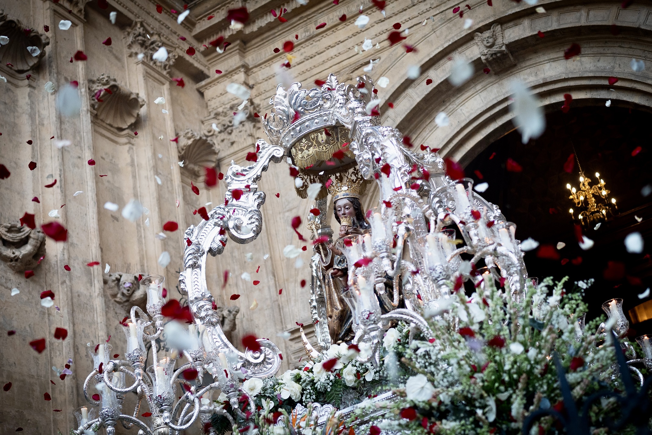 Procesión de la patrona de la ciudad, la Virgen de la Victoria