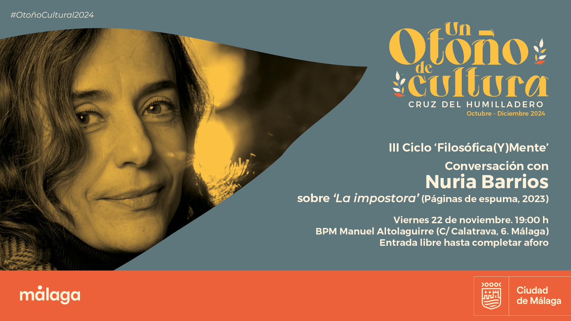 El III ciclo ‘Filosófica(y)mente’ concluye este viernes con la conferencia de la escritora y ...