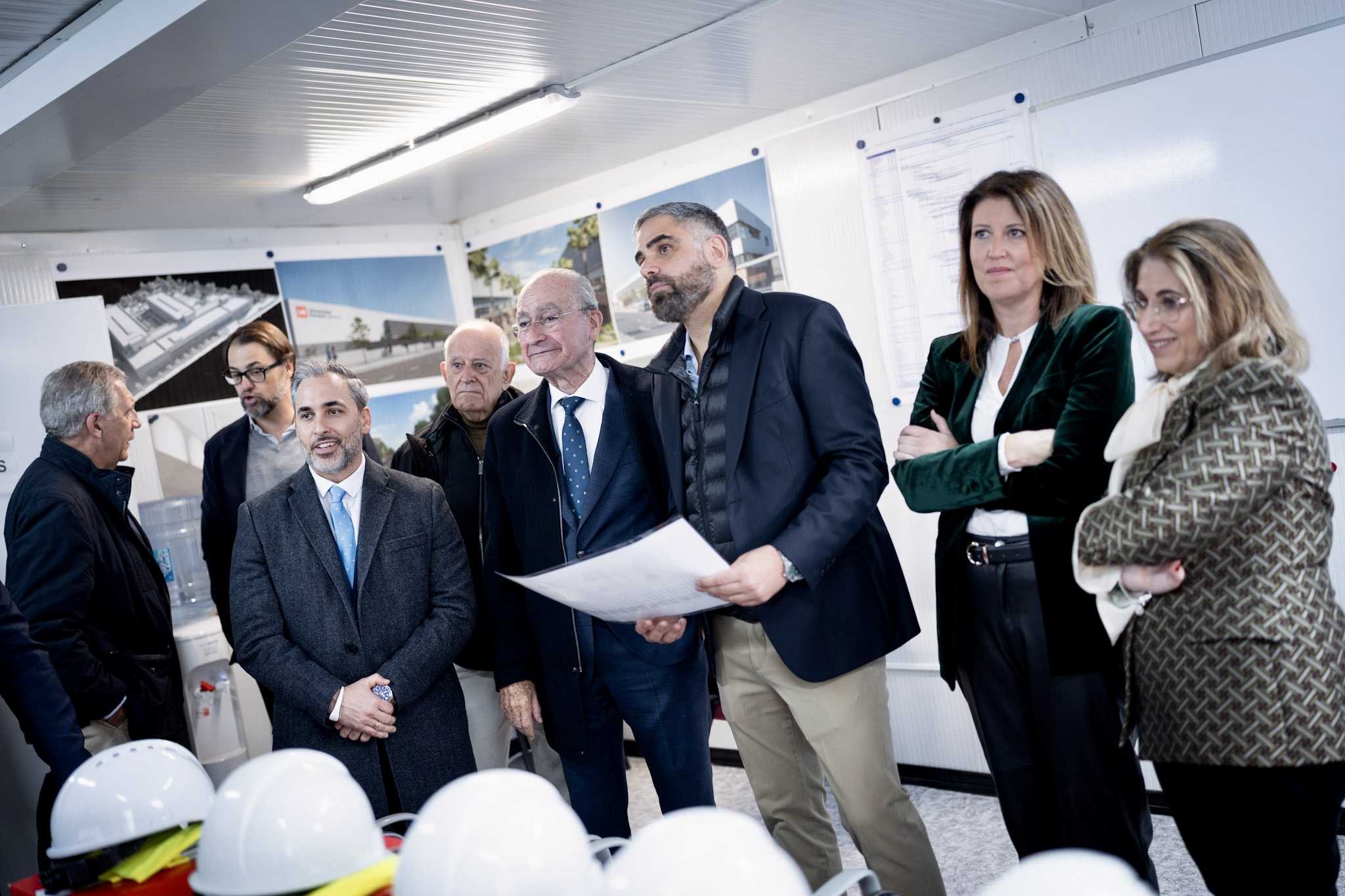 Visita del alcalde de Málaga a las obras del Campus de la Universidad Europea de Andalucía