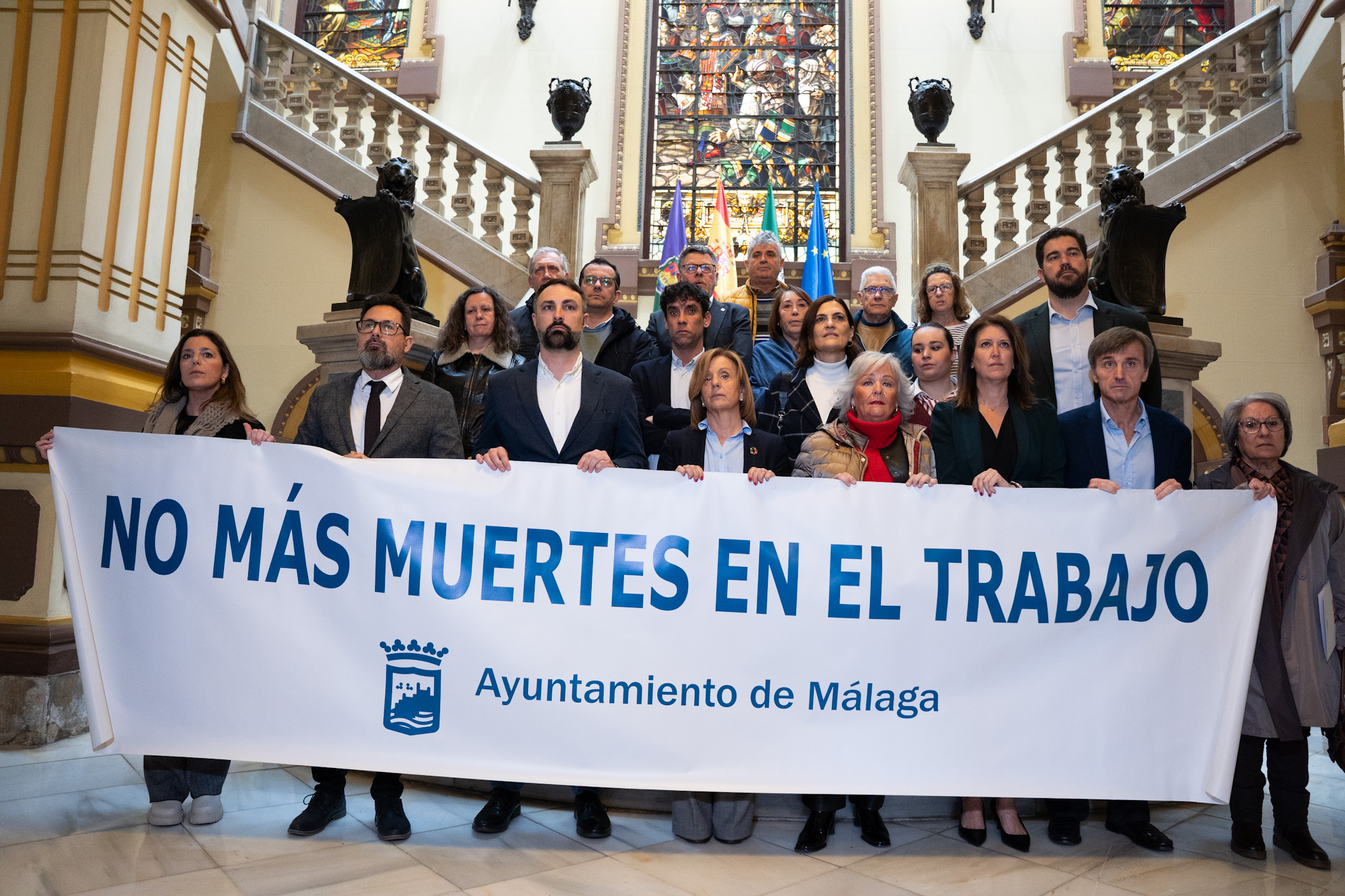 Minuto de silencio por accidente laboral